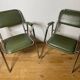 Paire de fauteuils métal chromé vintage année 60/70