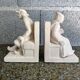 Pair of bookends with Breton characters