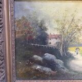 Old Oil on canvas nineteenth