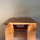 Brutalist pine coffee table