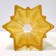 Art Deco Star Shaped Yellow Glass Vase Attributed to Pierre D'Avesn for Dau