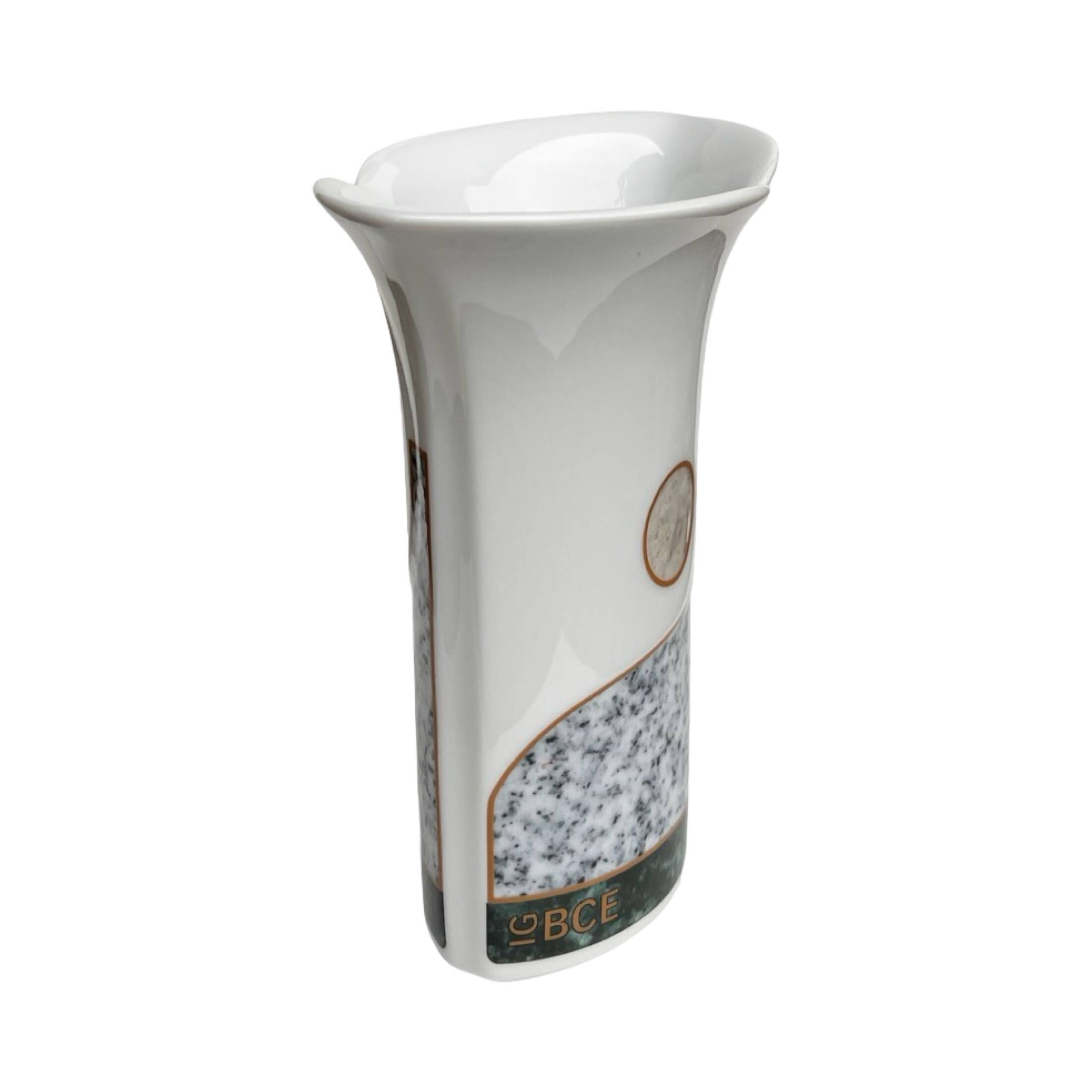 Hutschenreuther Vase IG BCE, Germany, 1990s, decorative porcelain, model 69