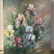 Les iris, huile au couteau signée