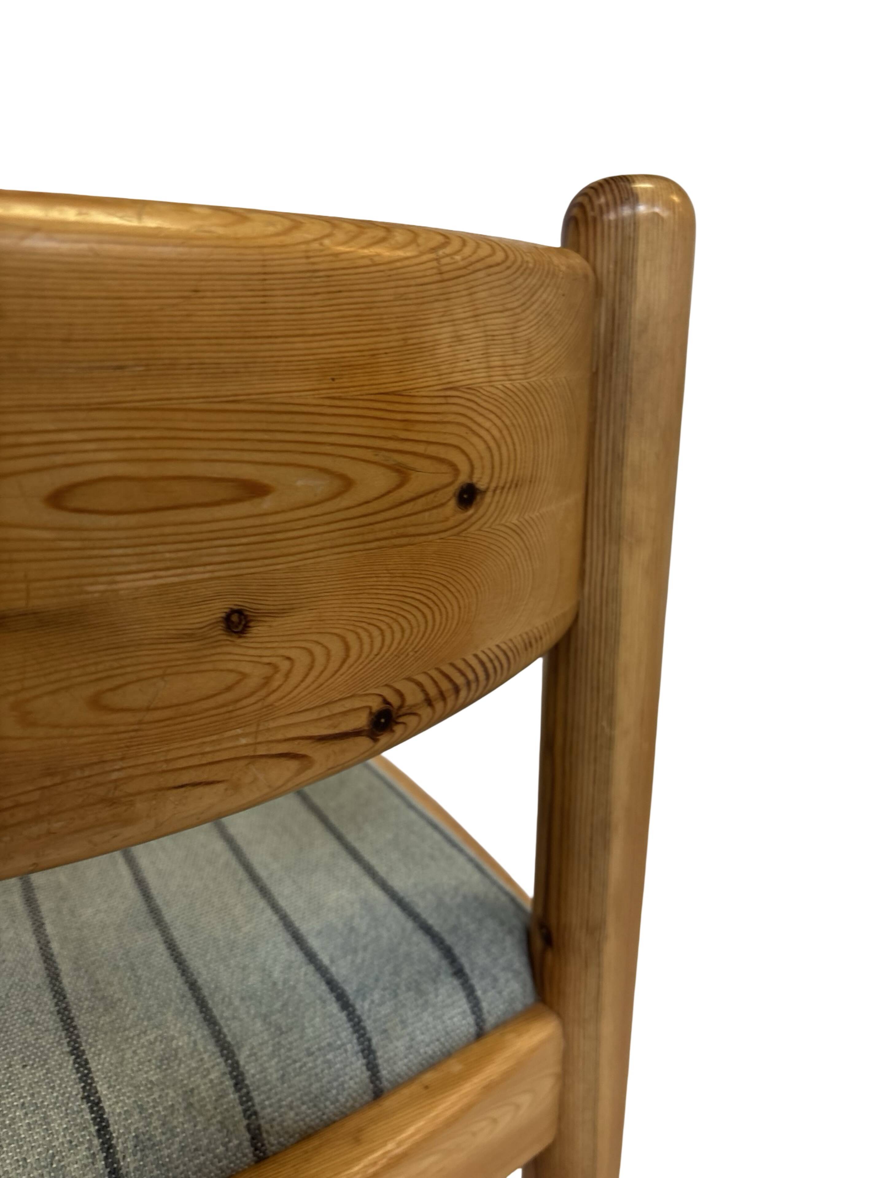 Vintage set of four Pinewood dining chairs Denmark