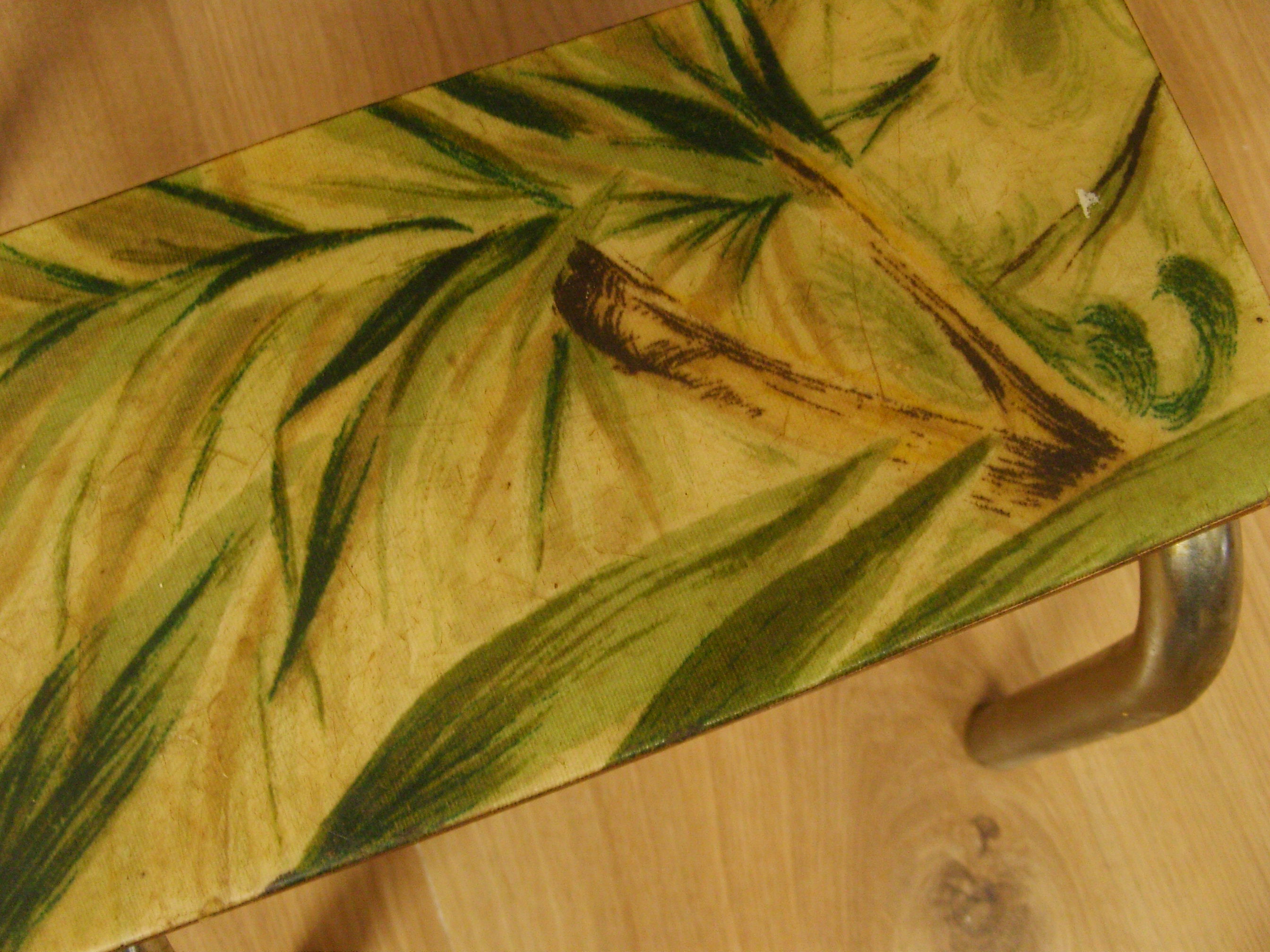 Stepladder stool in green vintage formica