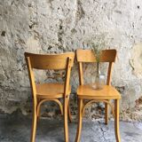 Lot of 2 vintage farm chairs