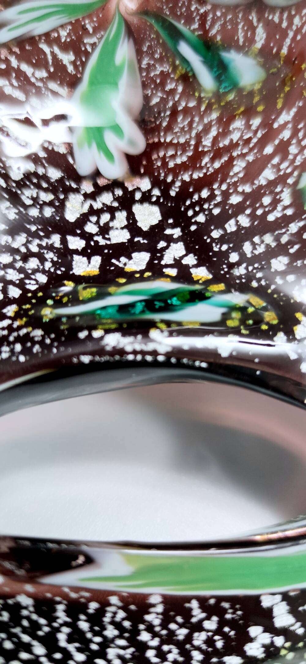 Brown Murano Glass Ashtray / Catchall by Fratelli Toso with Murrines