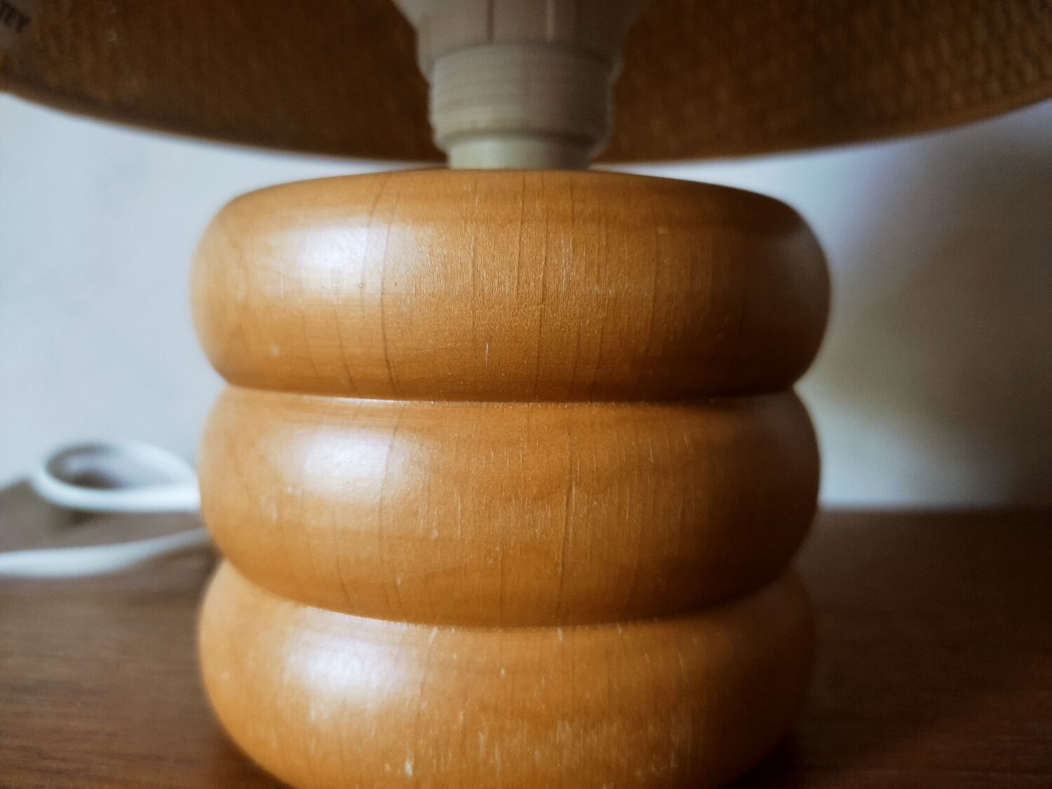 Bedside lamp in light wood