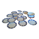Service assiettes plates Badonviller modèle Bourgogne