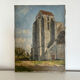 Old painting The country church