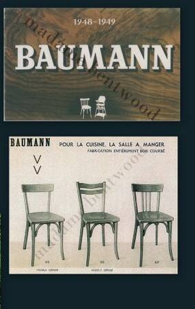 6 Baumann chairs no. 55, 1950s