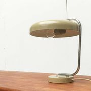 Minimalist German table lamp from the mid-century space age by Hustadt Leuchten, 1960s.