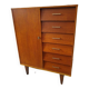 Meuble rangement, bois blond, 1960