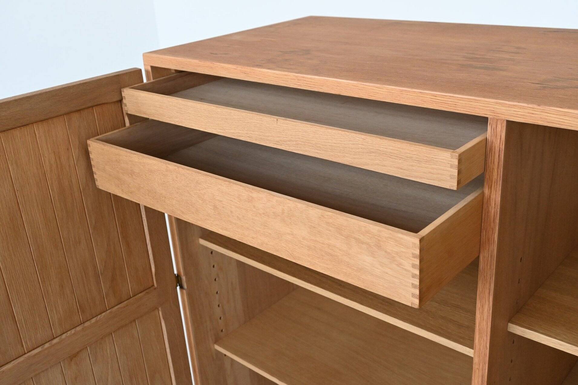 Kurt Ostervig high cabinet in oak A/S Randers Denmark 1960