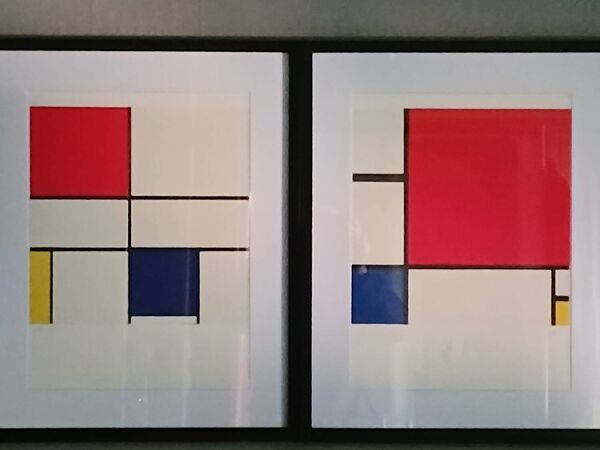 Paire lithographies Piet MONDRIAN  modèles à 250 exemplaires