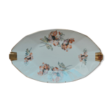 Plat art déco ovale en porcelaine