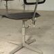 1 adjustable industrial chair metal Czechoslovakia 1960