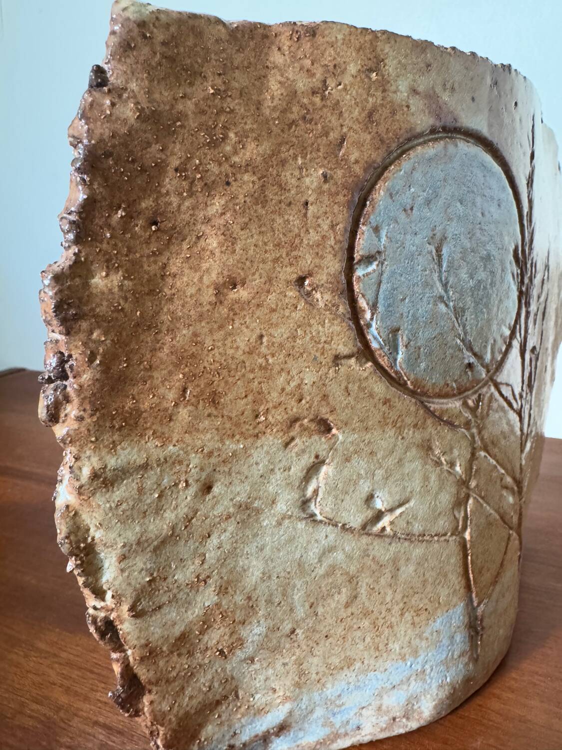 Annette Roux ceramic vase from the 60s