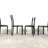 Post modern dining chairs, 1980s set of 4