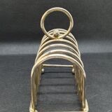 Toast holder in silver metal