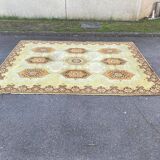 Persian wool rug in mustard velvet 250x350cm