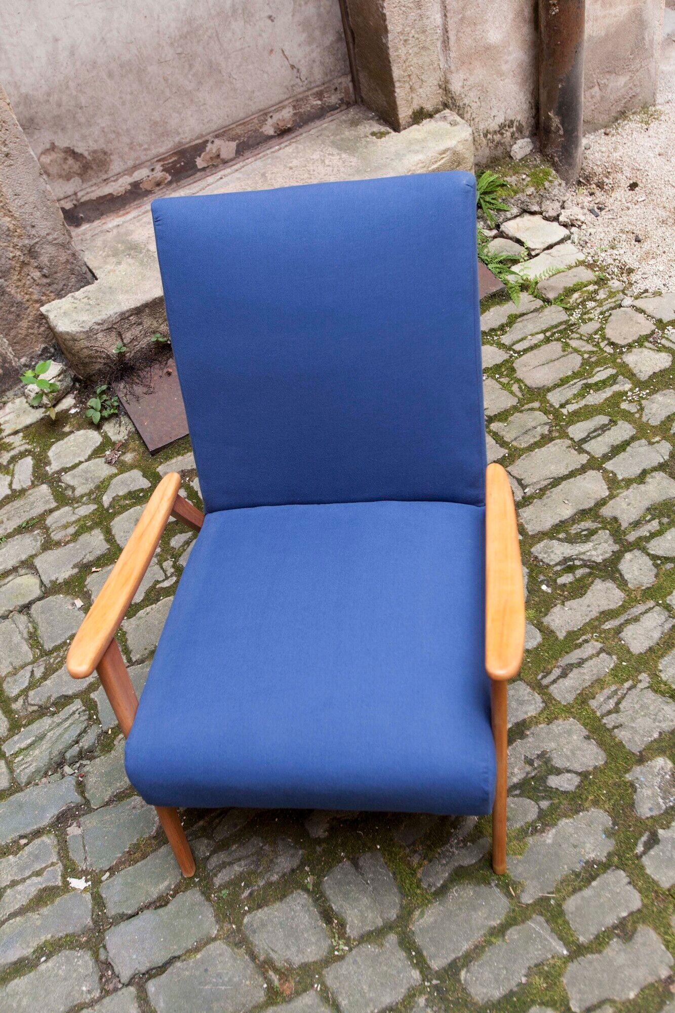 Pair of Scandinavian armchairs from the 60s new fabrics and foam