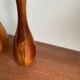 Danish wooden candlestick trio