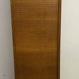 Vintage filing cabinet / secretary / document holder with curtains