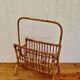 Vintage Rattan Magazine Rack