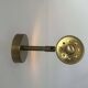 Vintage adjustable wall light, solid perforated brass, France 1960