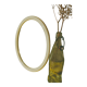 Oval off-white mirror, 38x30 cm