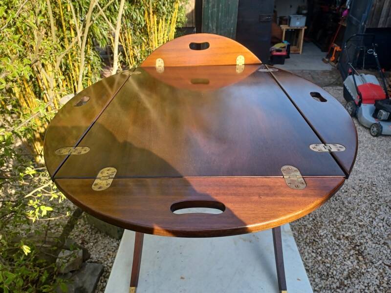 Red mahogany boat table - yacht