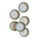 Set of 6 old plates in iron earth, model Murier de Saint Amand