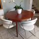 Danish table Frem Røjle Hans Olsen extendable round Scandinavian