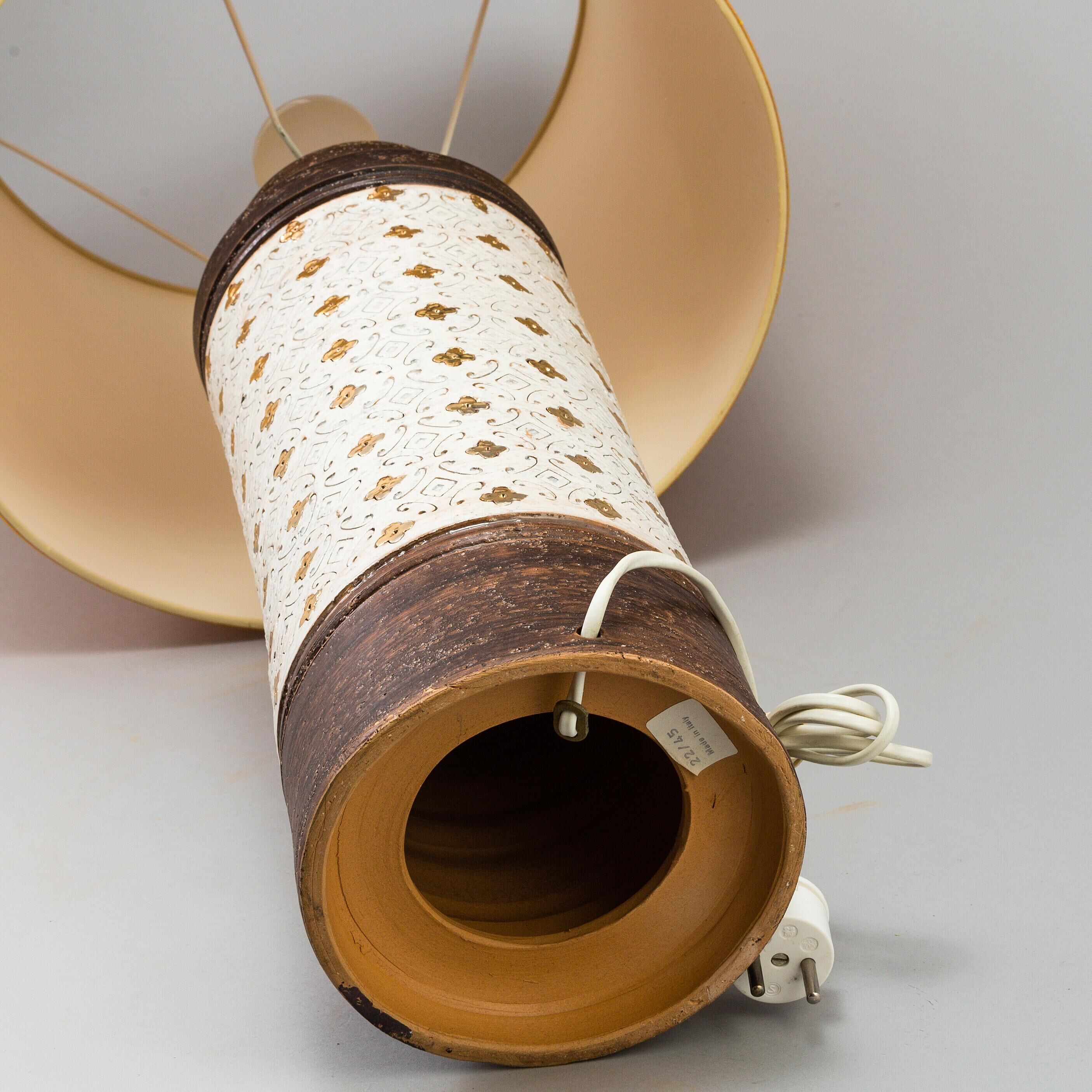 Ceramic table lamp by Bitossi, Italy, 1960, numbered 22/44