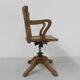 Oak office chair with spring mechanism and armrests