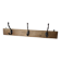 antique coat rack with 3 cast iron hooks
