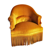 Golden fringed toad armchair