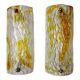 Pair of Mazzega wall lamps, orange Murano blown glass, Italy, 1960