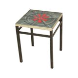 Vintage Square Ceramic Plant Table Tile Table Sixties