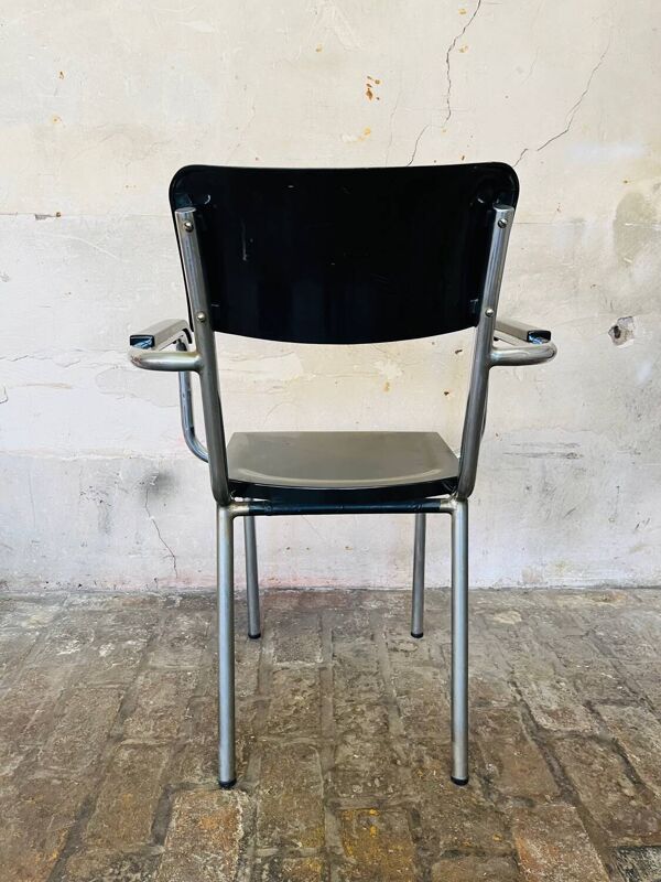 Fauteuil tubulaire Bakélite Bauhaus moderniste René Herbst 1930 1940