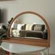 Vintage rattan tablet mirror