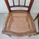 Set of 4 antique bistro chairs canned seats