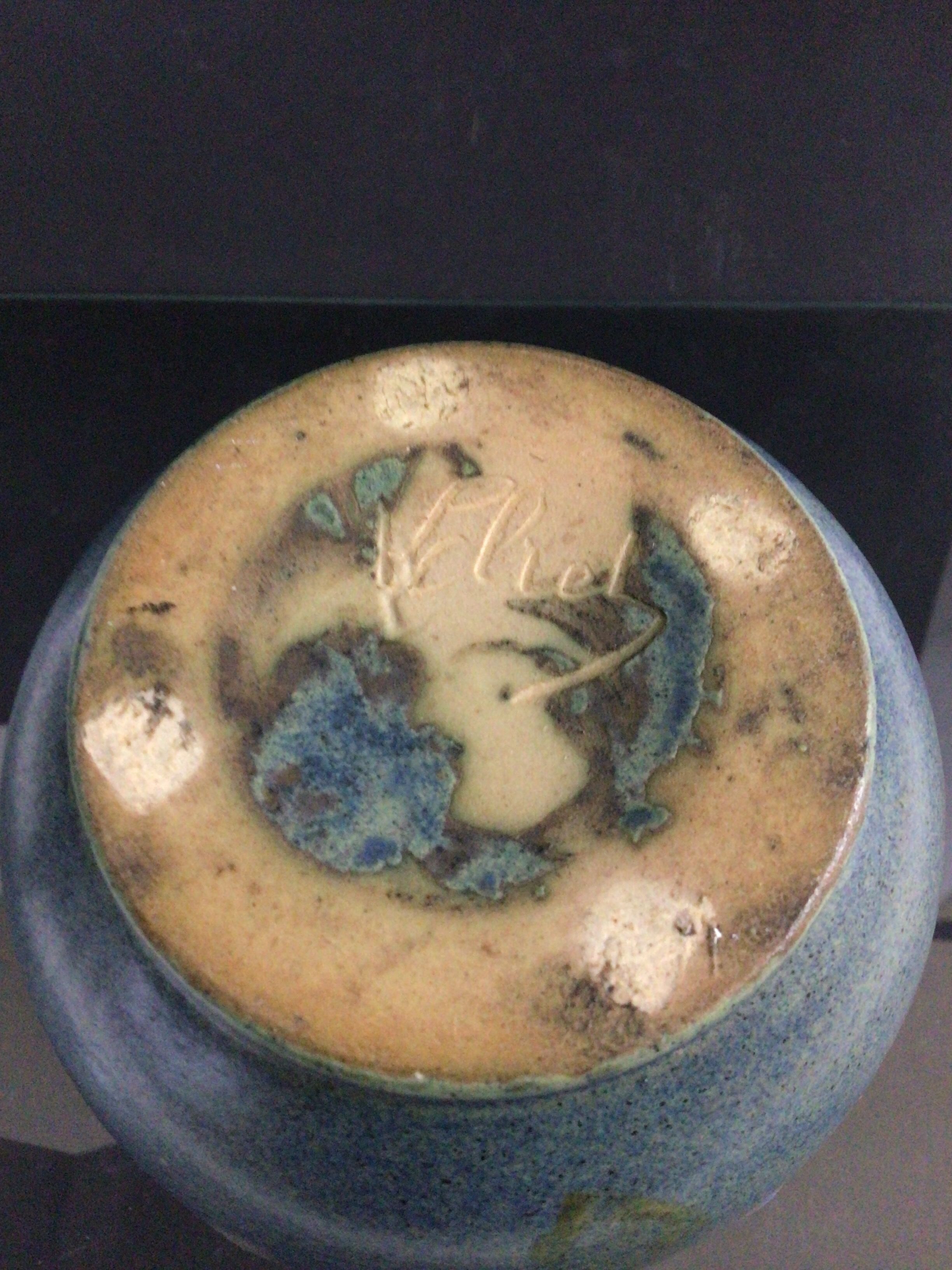 Pair of sandstone vases signed Lebret