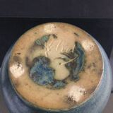 Pair of sandstone vases signed Lebret