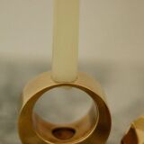 Pair of Swedish brass candlesticks from the mid-century by Arthur PE, Kolbäck.