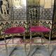 Pair of Italian chiavari chairs in solid brass