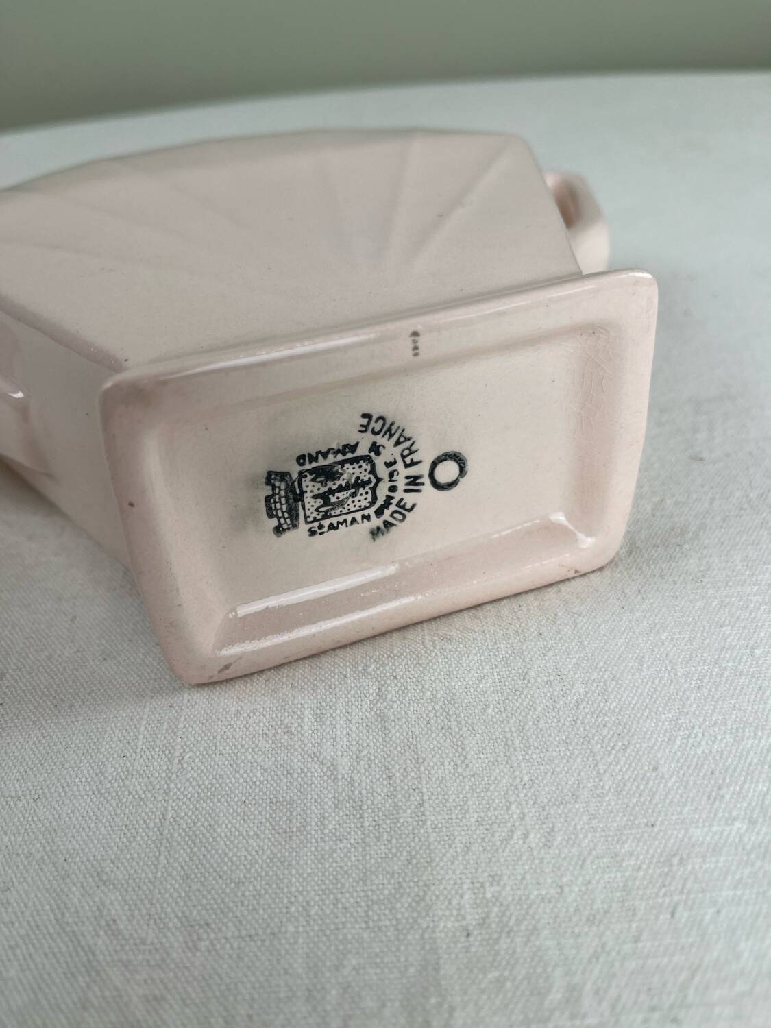 Art Deco pink sugar bowl