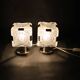 1970s Pair of Glass Table Lamps by Kamenicky Senov, Czechoslovakia