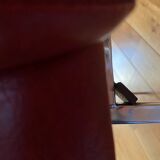 Red armchair 60s in skai